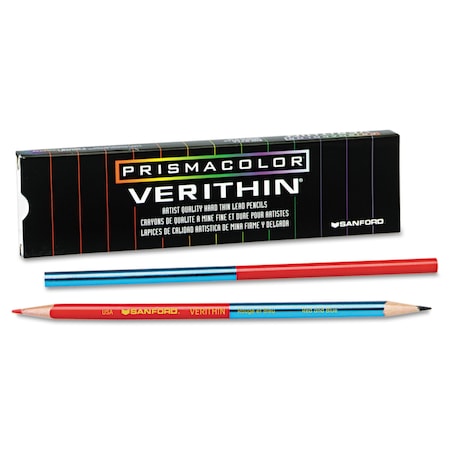 Prismacolor Pencil, Verithin, DoubleEnded, Red/Ble, PK12 2456